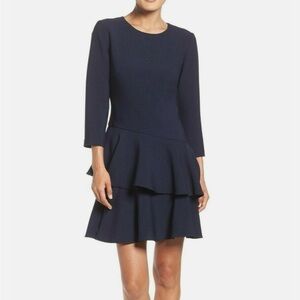 0291 - Eliza J Elegant Navy Blue Dress